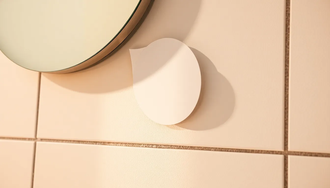 무타공 원형 거울 설치 후 욕실 분위기 변화 - Before & After 사진 비교