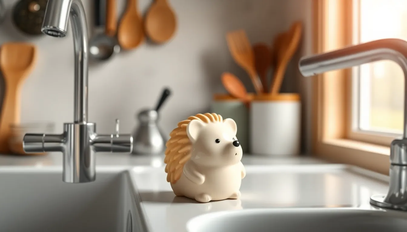 깨끗하게 정리된 주방 싱크대 모습