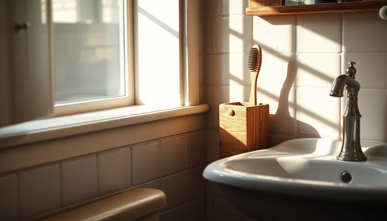 깔끔하게 정리된 욕실의 모습