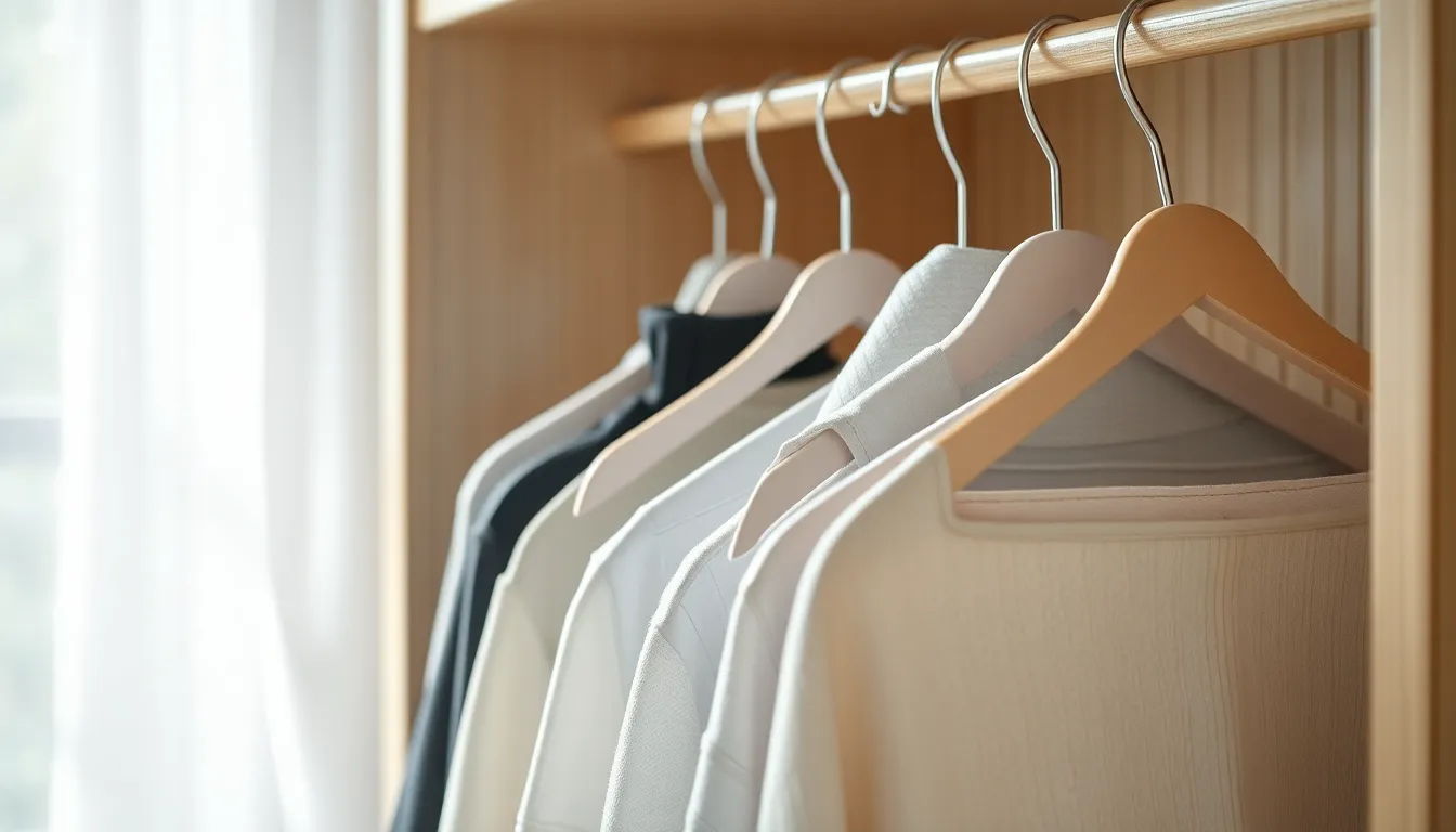 정리된 옷장 이미지