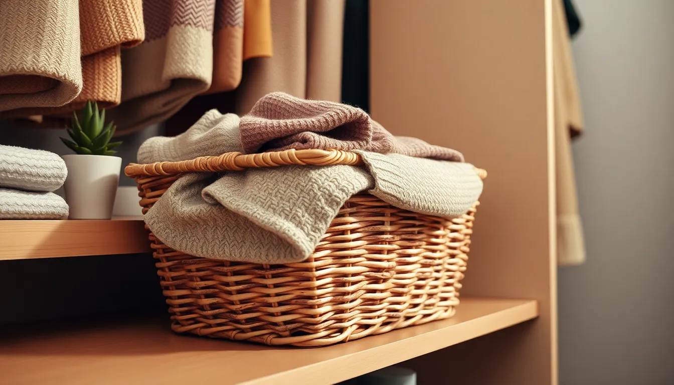 정리된 드레스룸, ROSSKOSS 리빙박스 활용 예시, 깔끔하고 쾌적한 공간