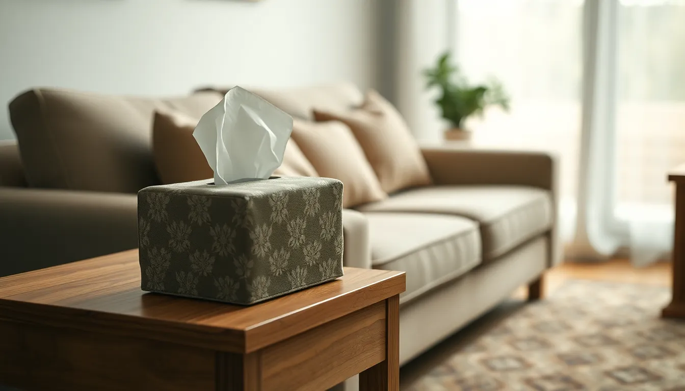 코멧 레더 티슈 케이스를 활용한 인테리어 예시