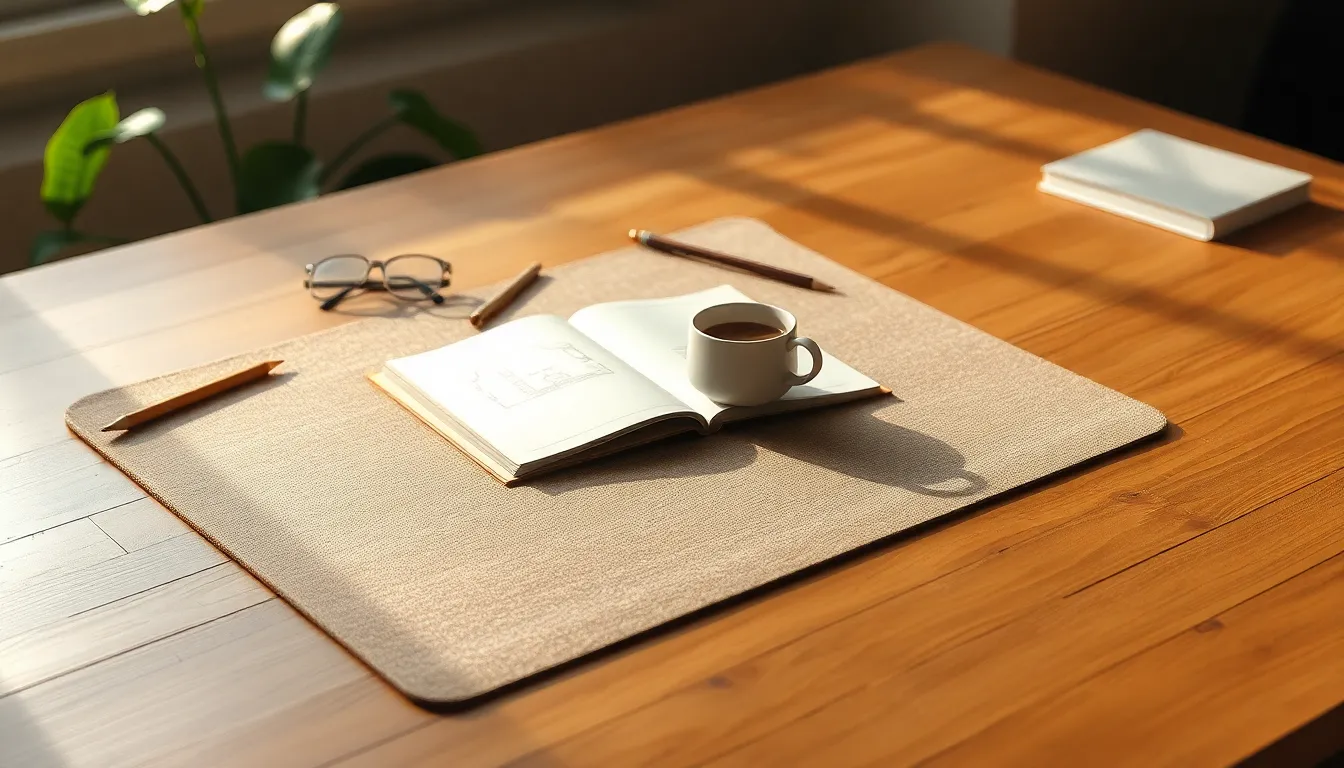 넓은 데스크패드를 활용한 효율적인 작업 공간 예시