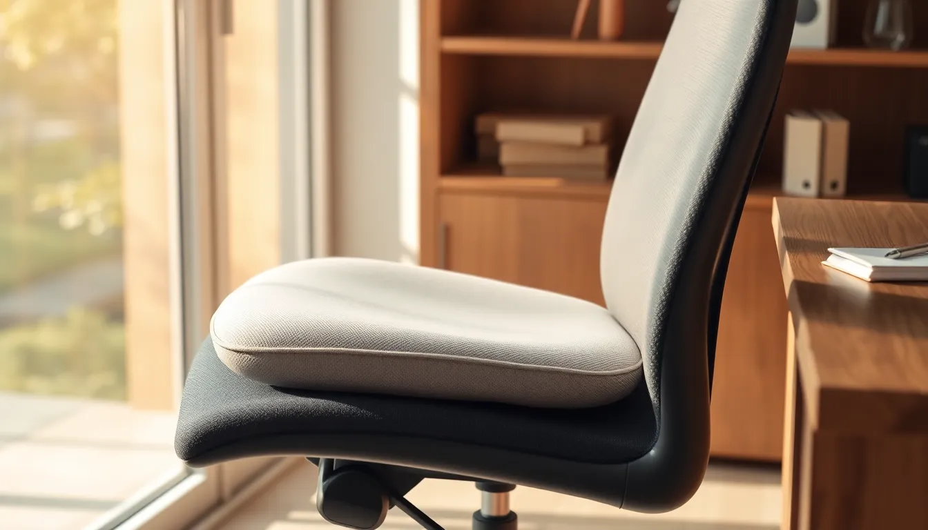 다양한 의자 방석 비교 이미지