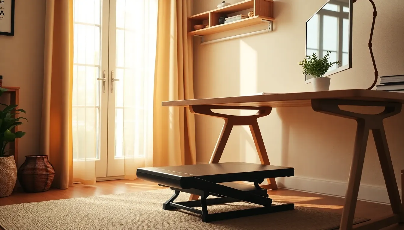 인체공학 발받침대를 사용하여 발의 피로를 줄이고 건강한 자세를 유지하세요.