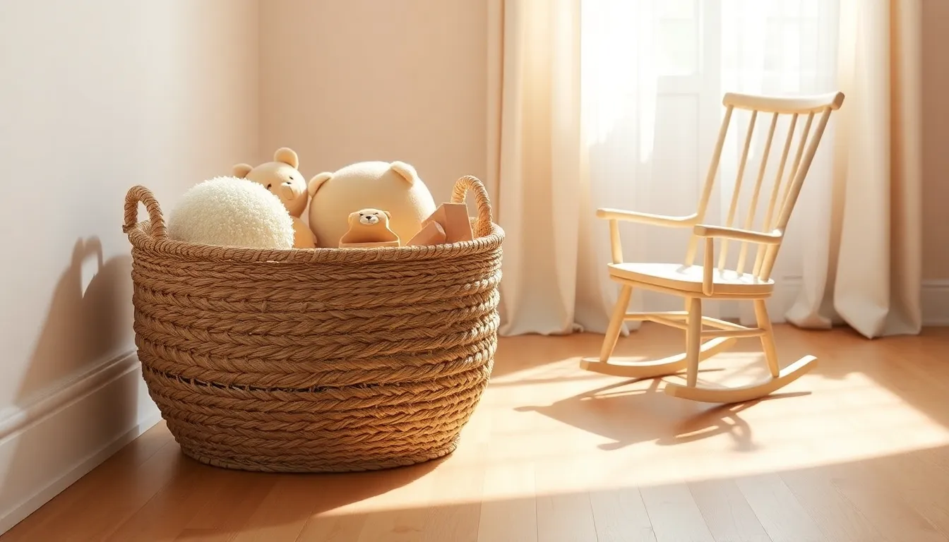 김장매트 위에서 아이가 장난감을 가지고 노는 모습