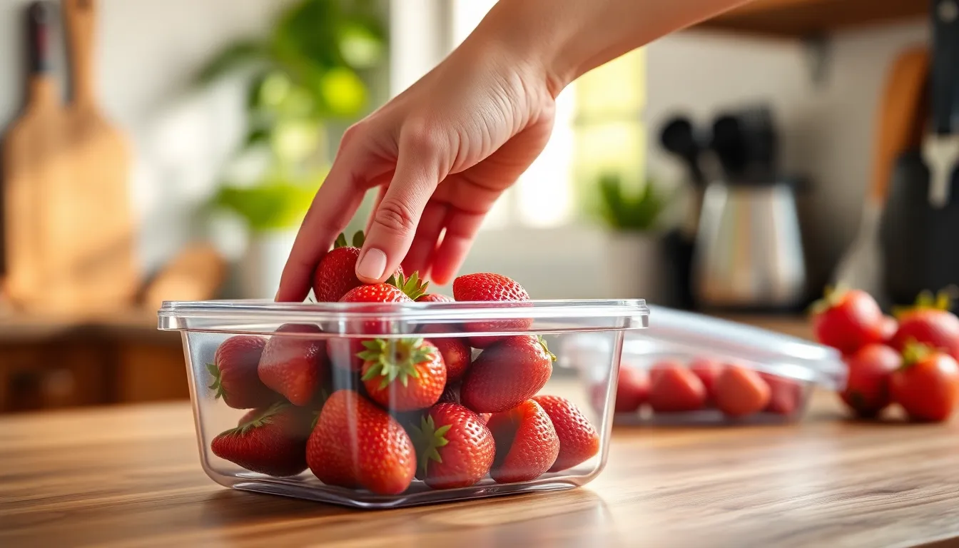 네오플램 클린 내열유리 반찬통 밀폐용기 냉장고 정리 예시