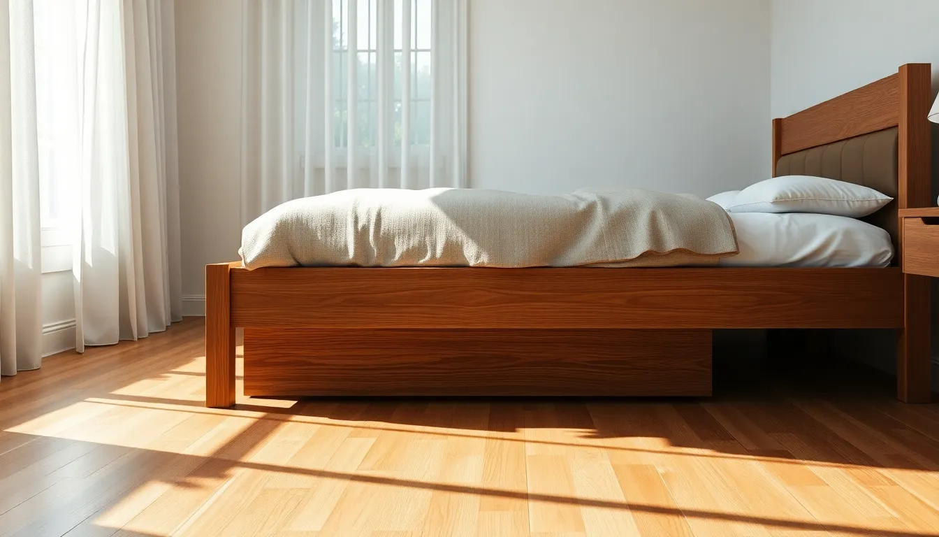 침대 밑 수납 공간 활용 예시, 모아봐 수납백으로 깔끔하게 정리된 모습