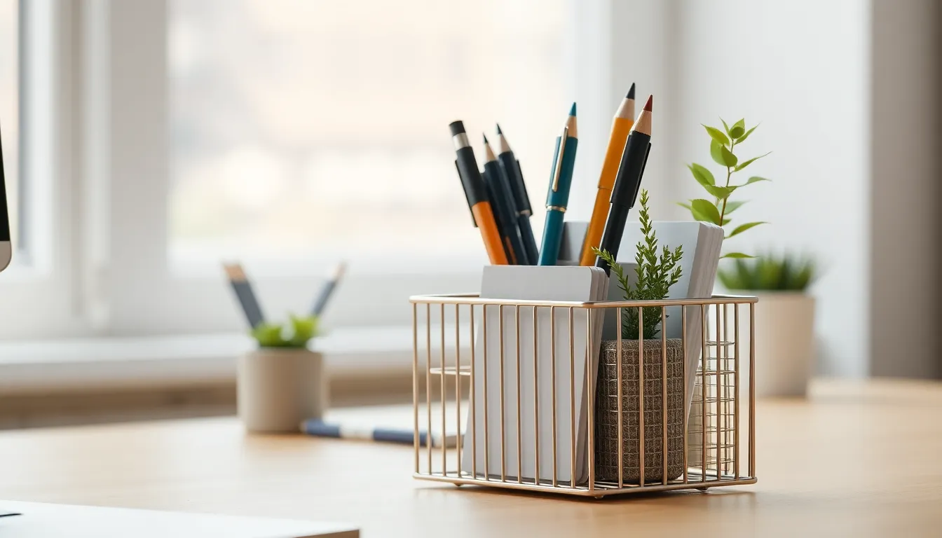 정리된 책상 사진