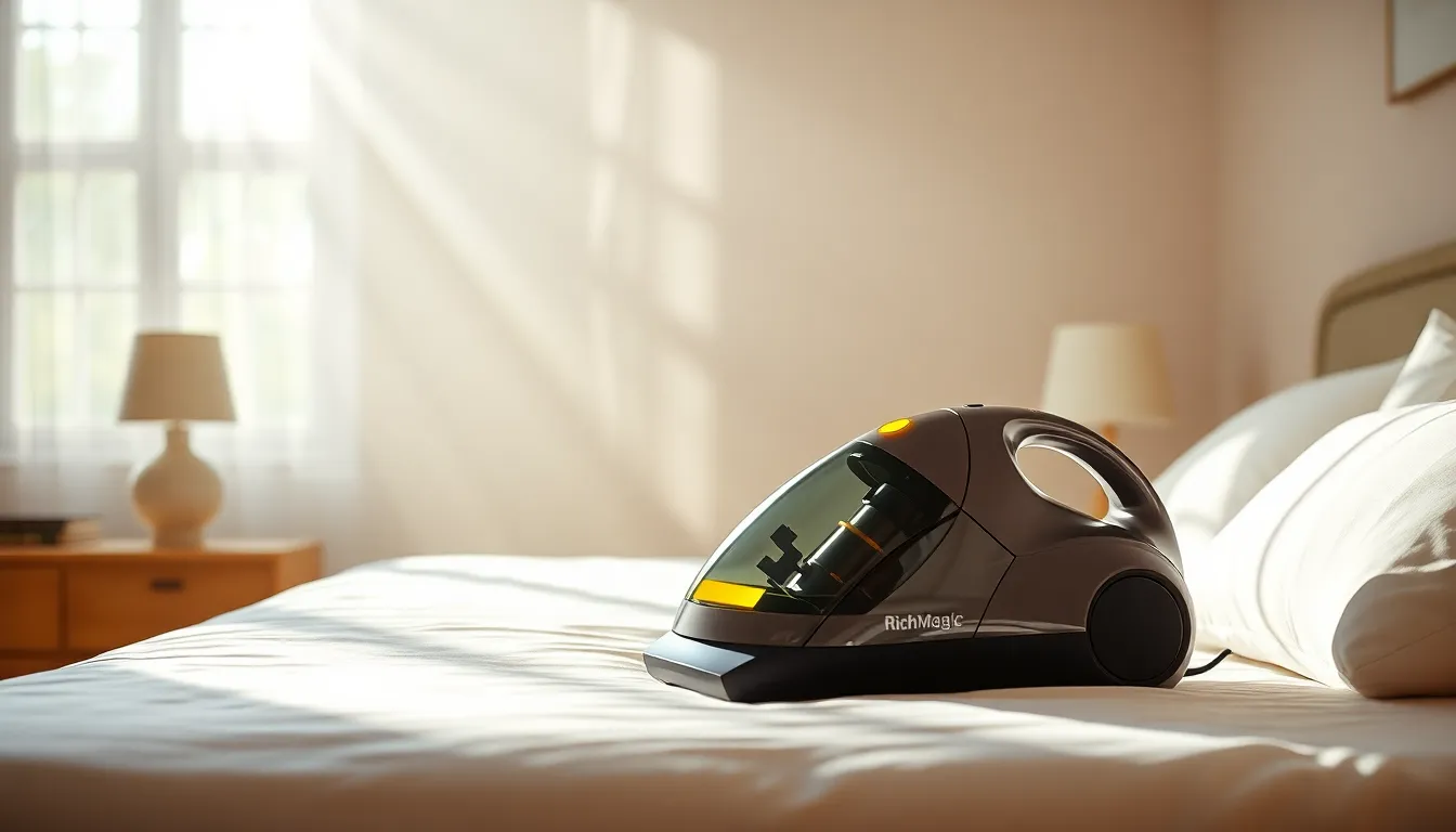 리치매직 UV 진드기 청소기 사용 후 먼지