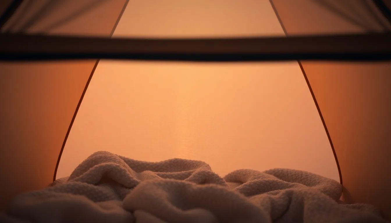 아늑한 난방텐트 공간